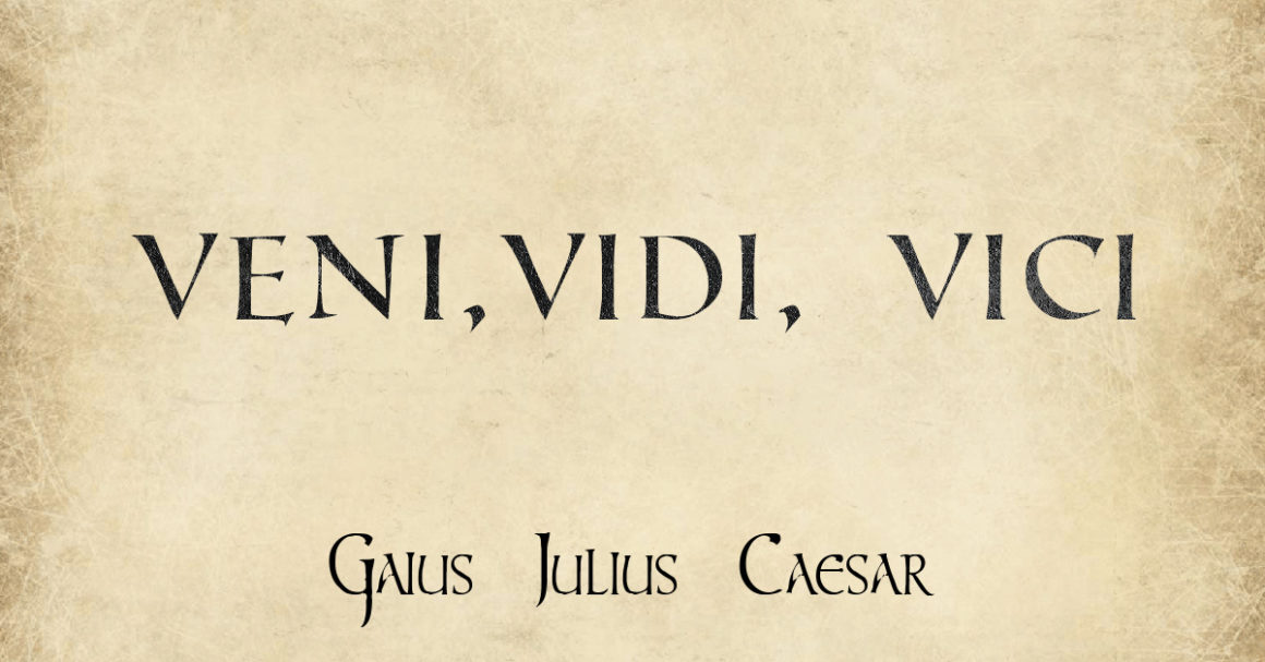 Veni Vidi Vici Gaius Julius Caesar